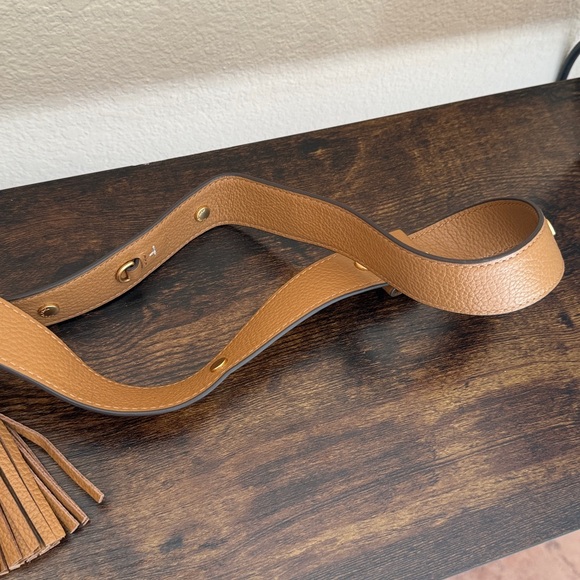 Tory Burch Tassel Brown Leather Crossbody Bag - Picture 7 of 10